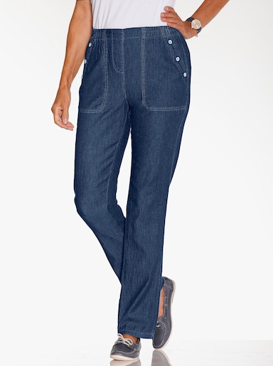 Schlupfjeans - blue-stone-washed