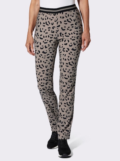Bengalinhose - schwarz-taupe-bedruckt
