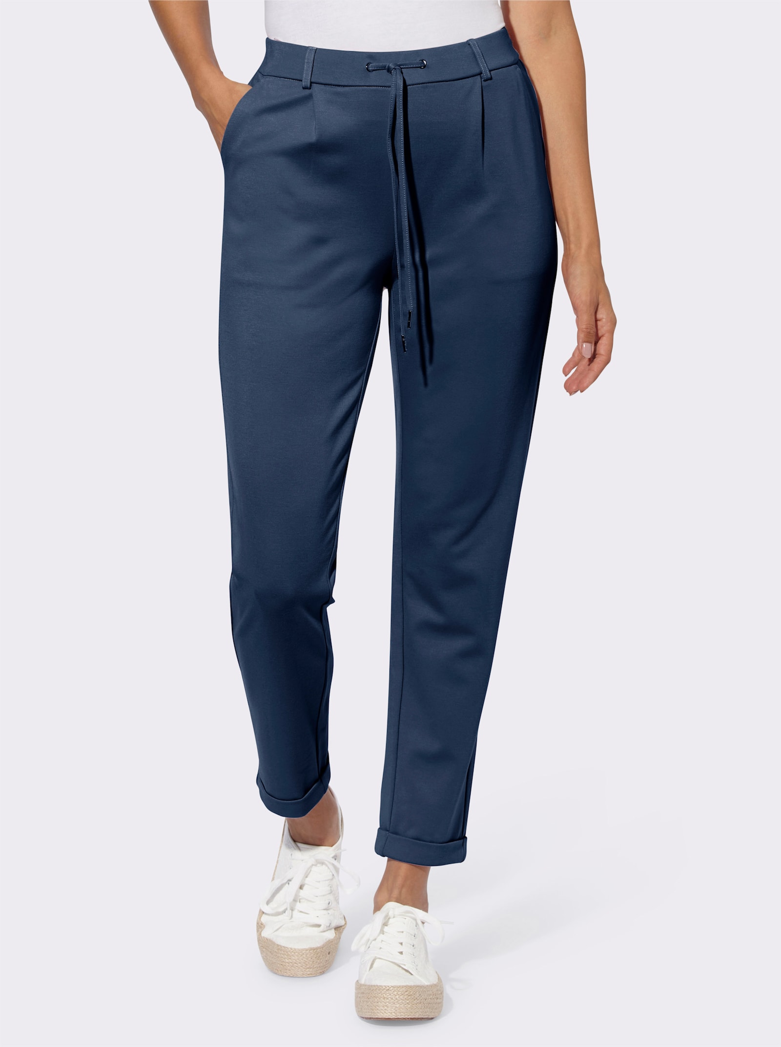 Jogg Pants in Interlock-Qualität - dunkelblau