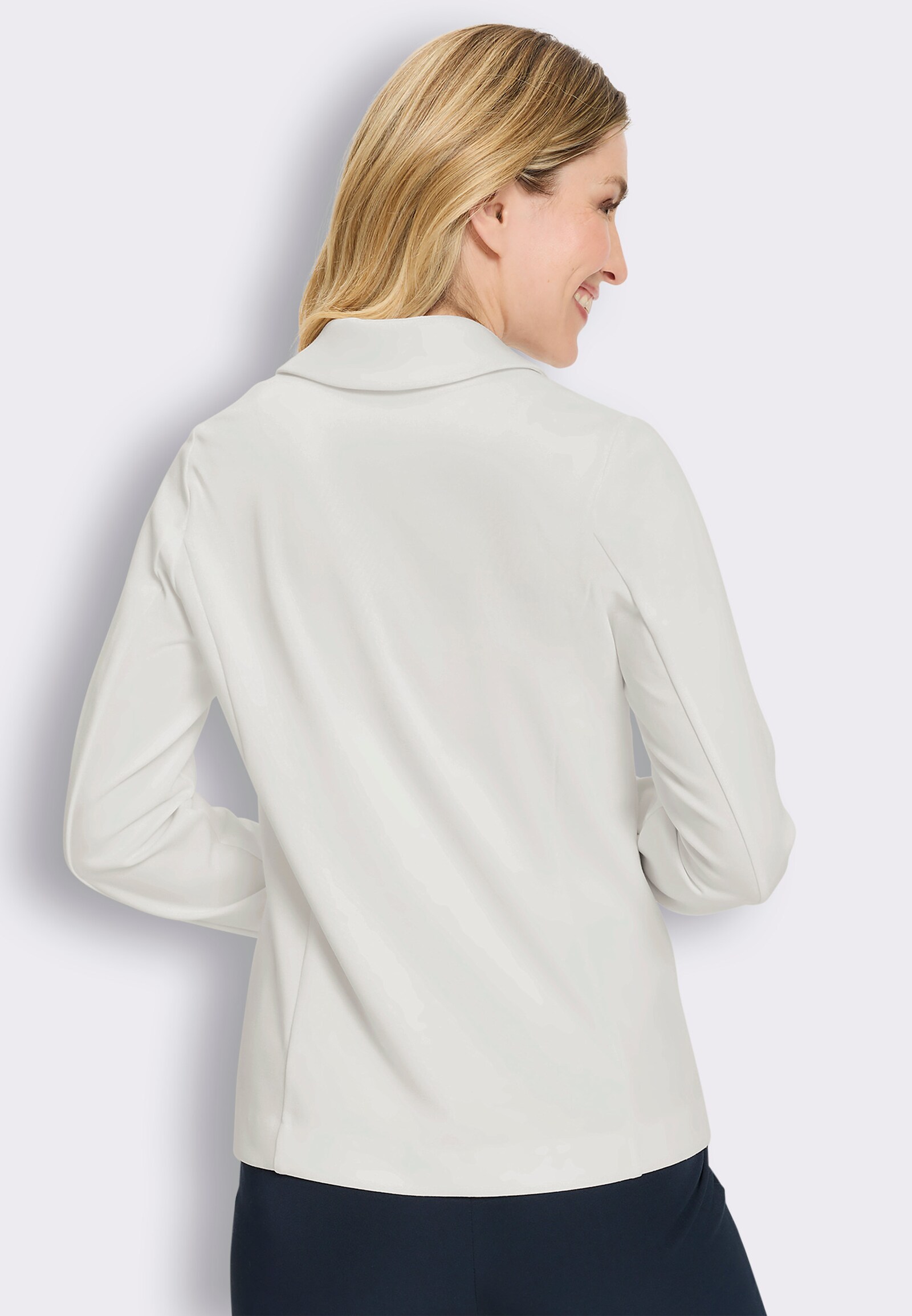 Blazer in Jersey-Qualität - weiß