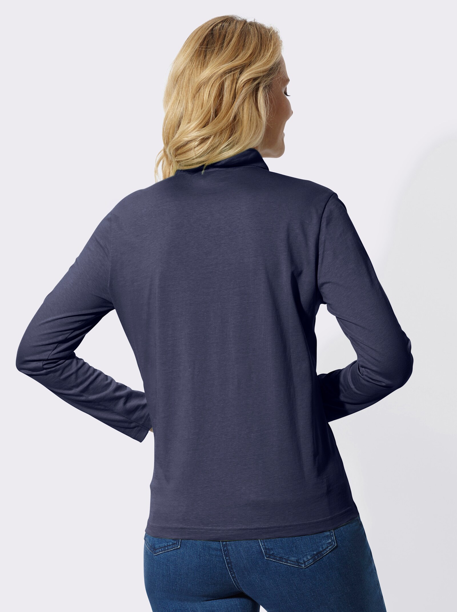 Poloshirt aus reiner Baumwolle - marine