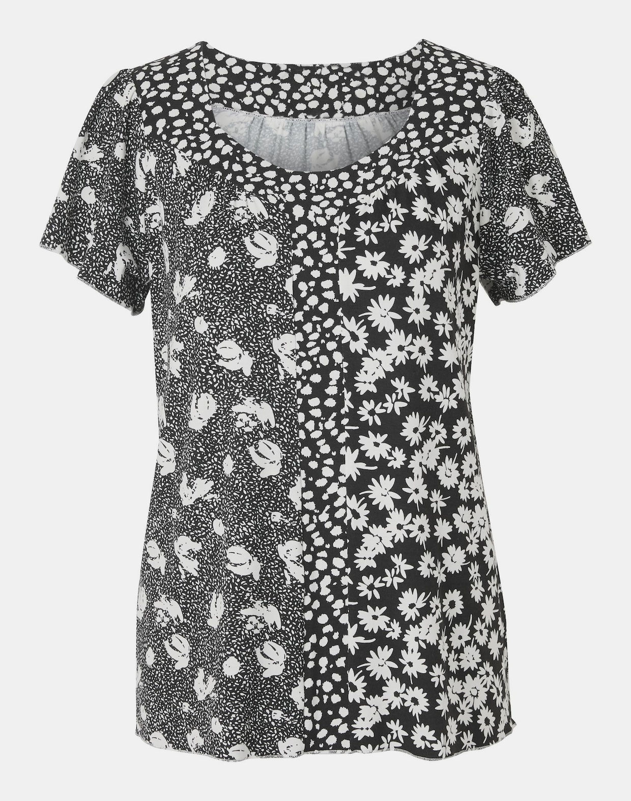 Linea Tesini Druck-Shirt - schwarz-weiß