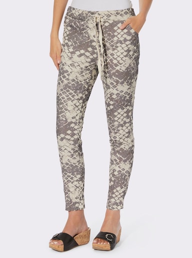 heine Pantalon imprimé - champagne-taupe imprimé