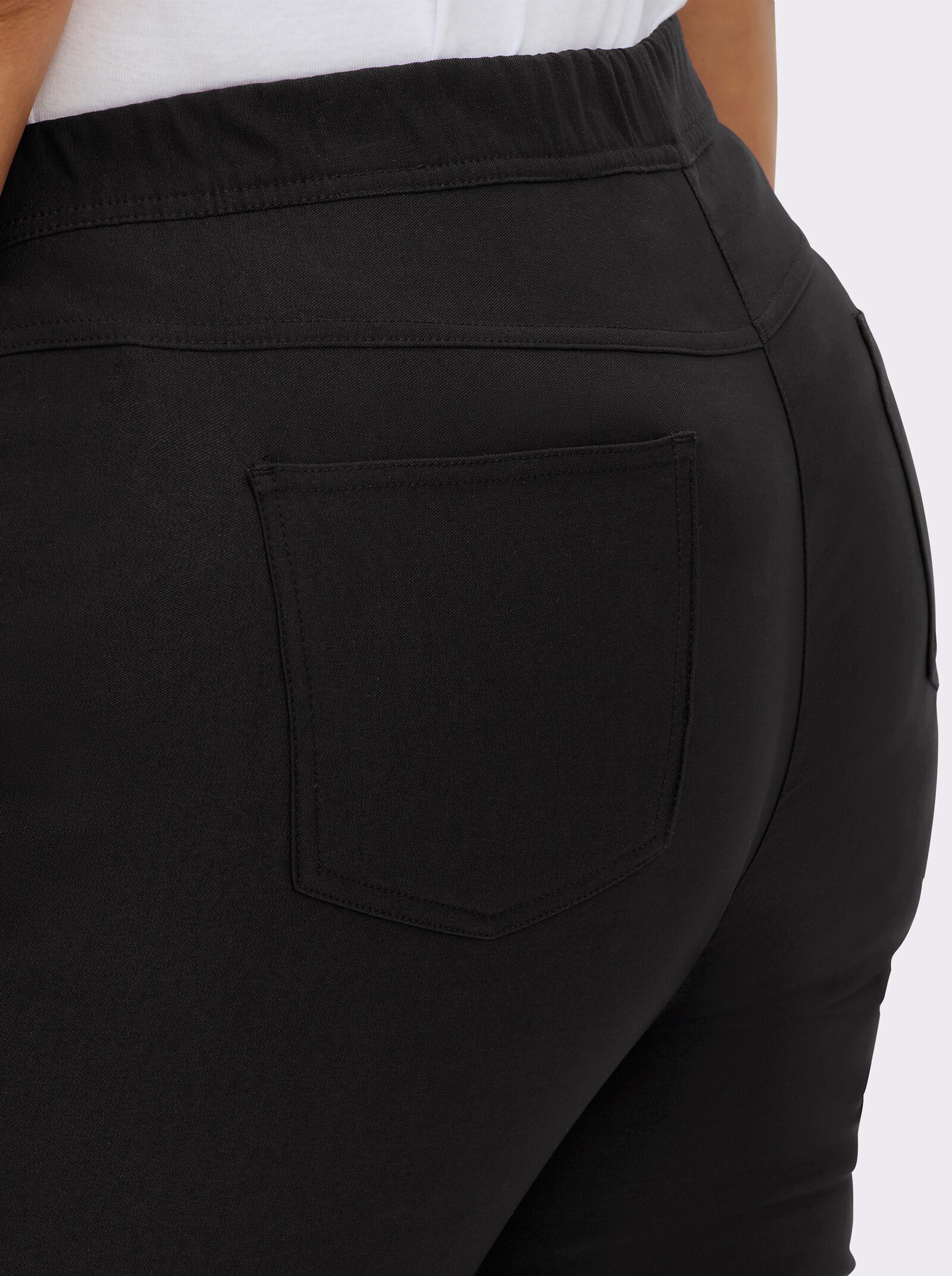 Hose innen angeraut - schwarz