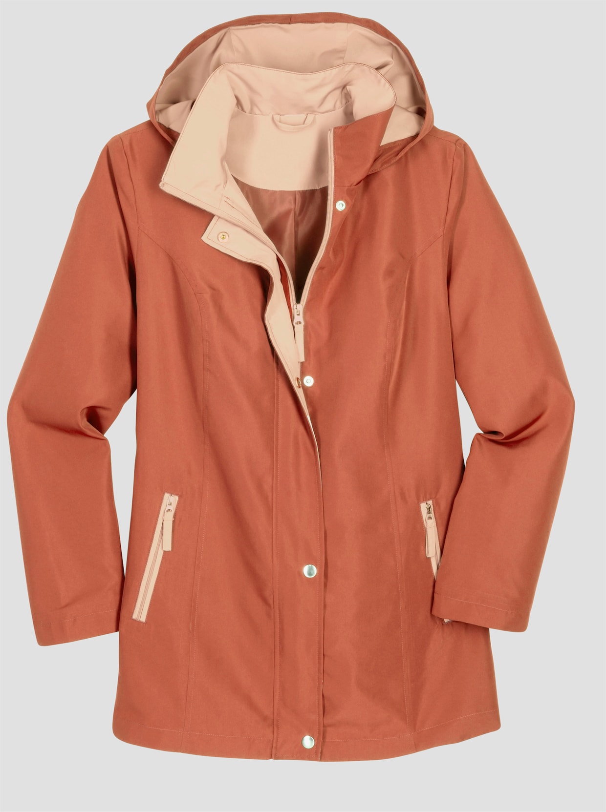 Funktionsjacke mit Innentasche - papaya-apricot