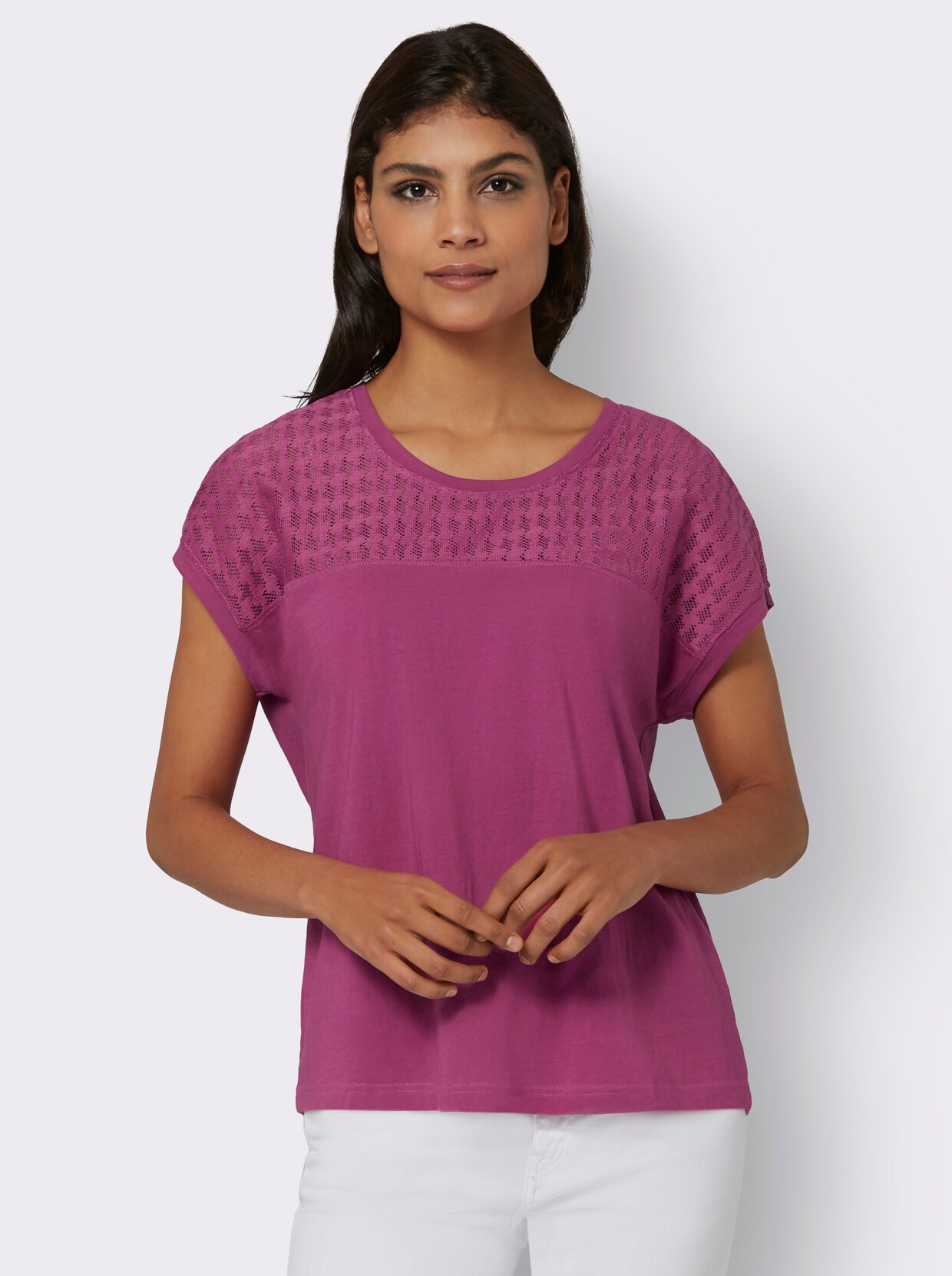 Kanten shirt - heide