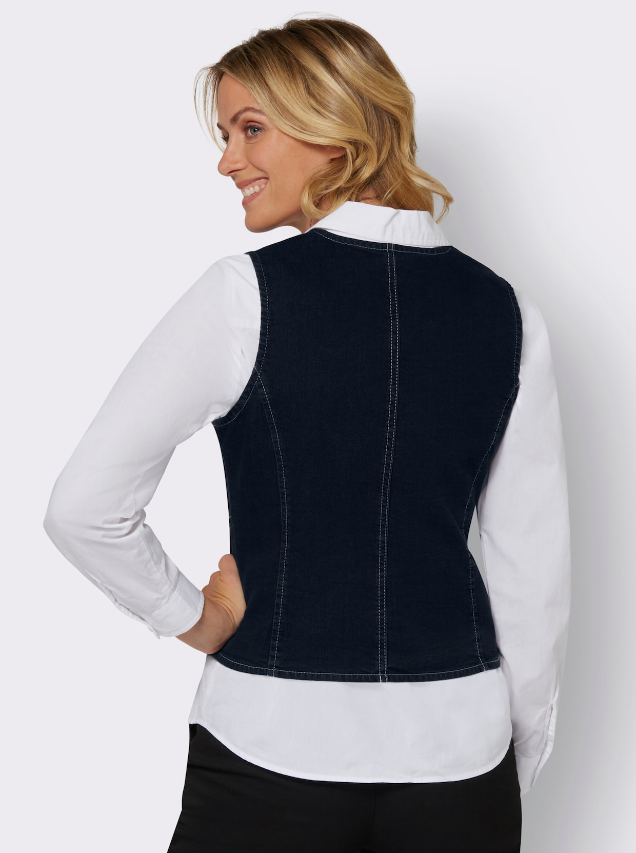 Gilet en jean - bleu foncé