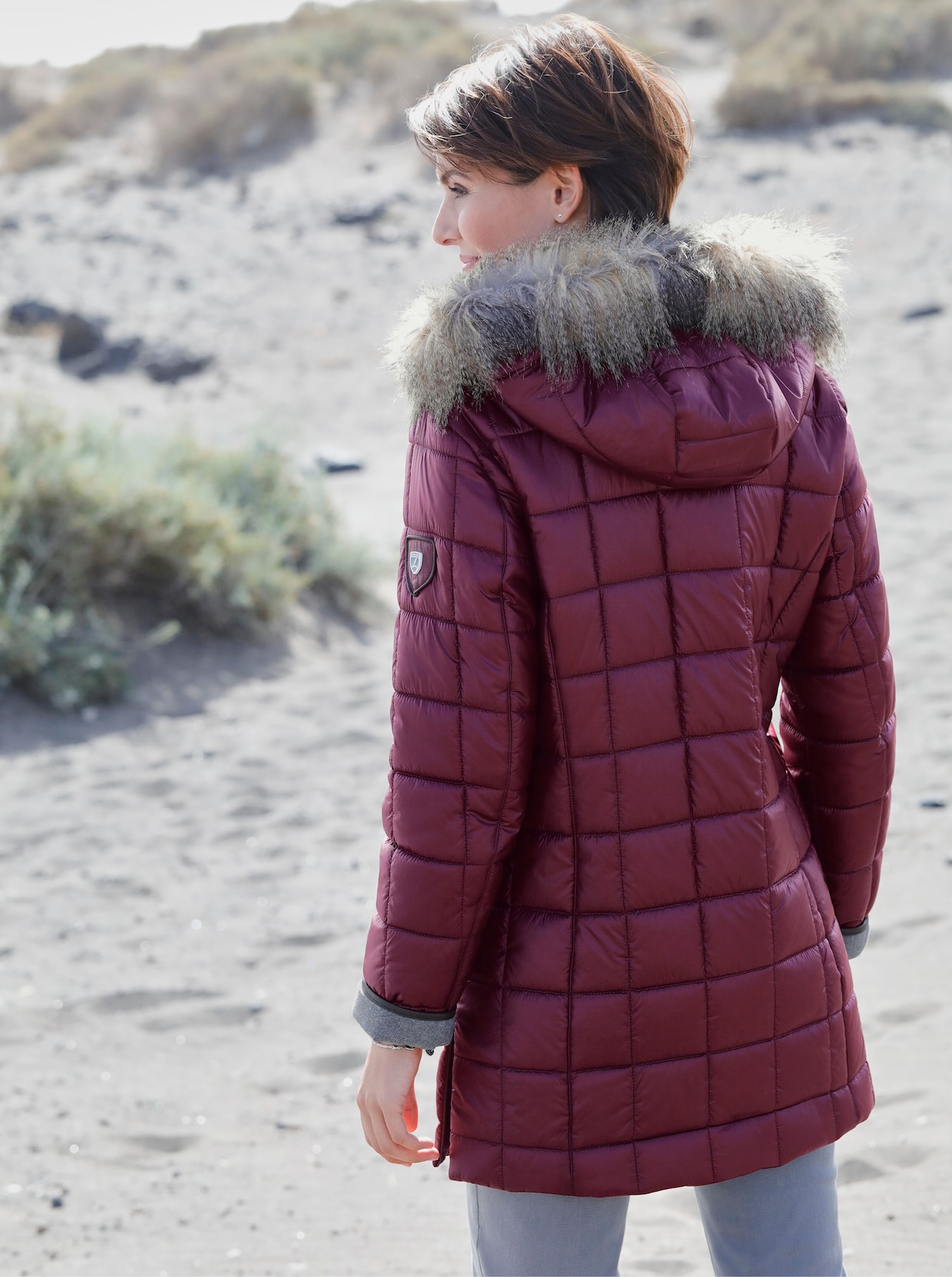 Steppjacke - bordeaux