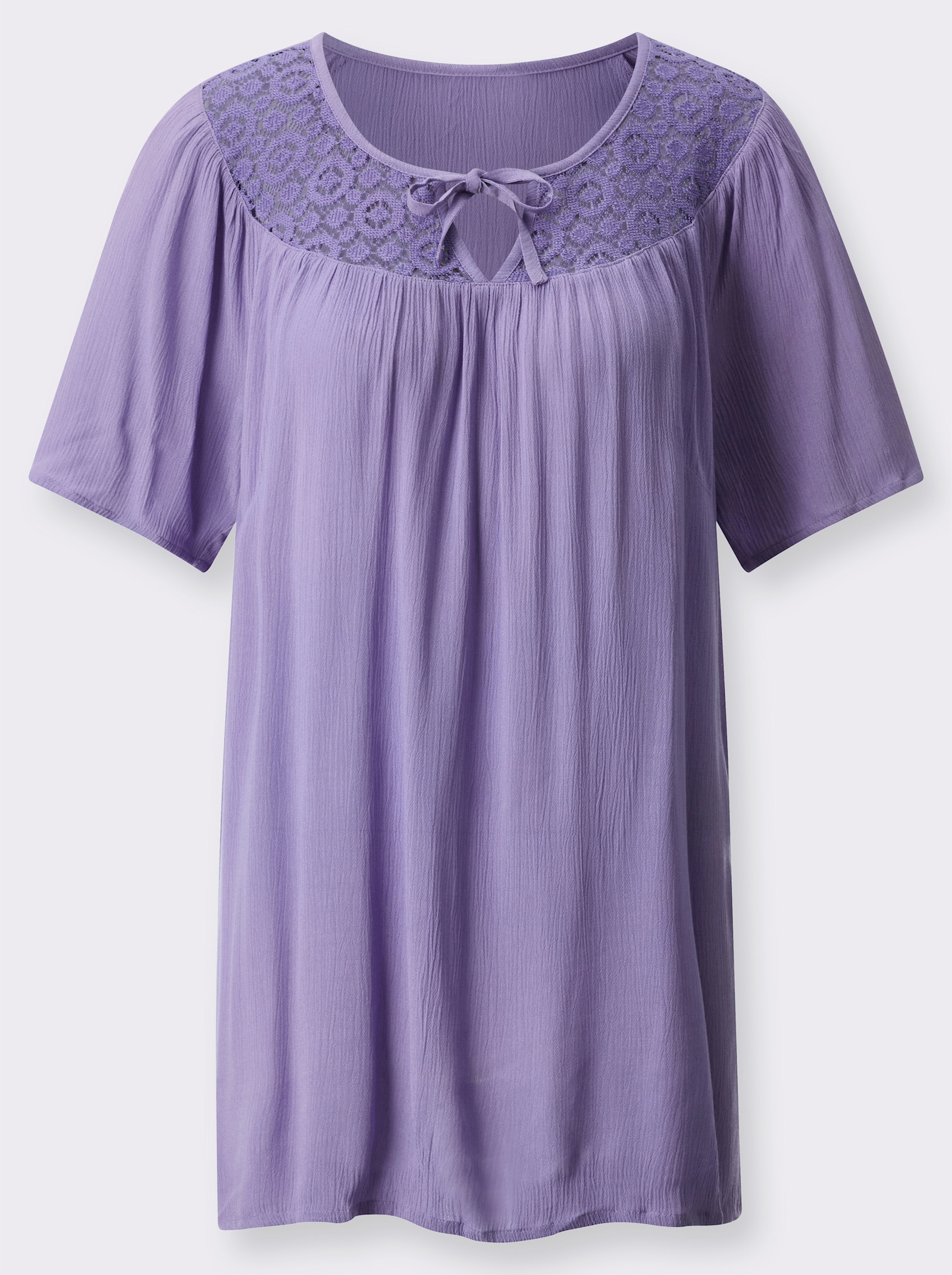 Tuniek met kantinzet - lavendel