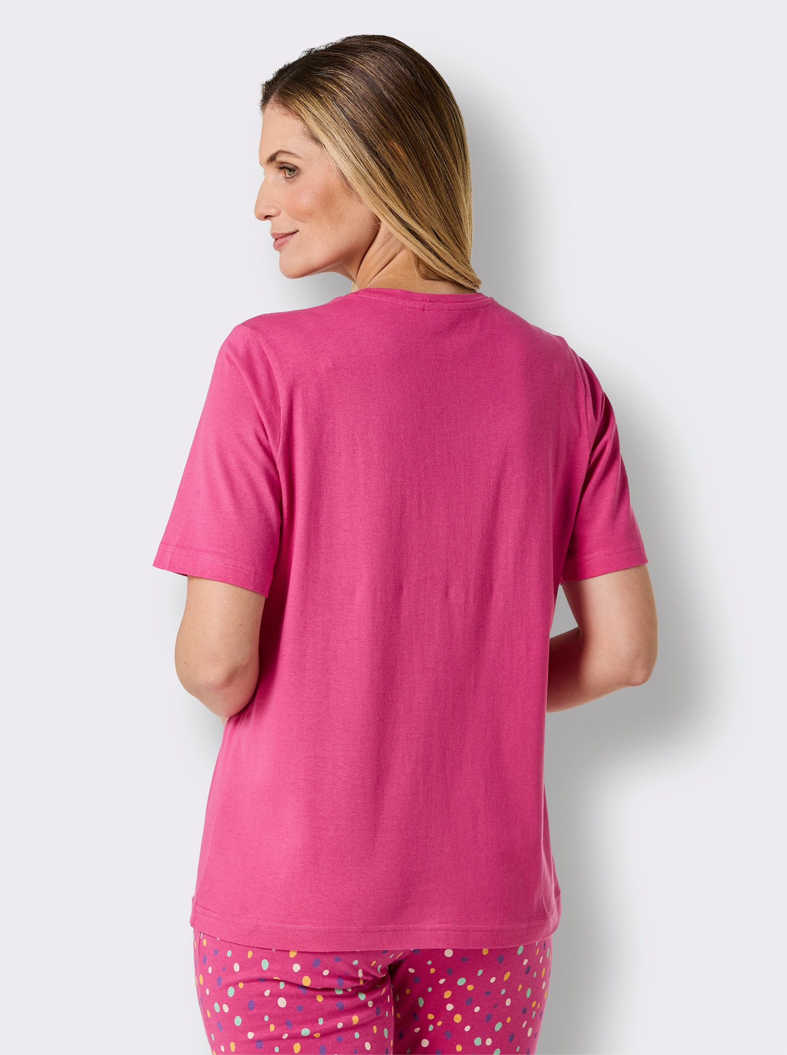 wäschepur Schlafanzug-Shirt - fuchsia