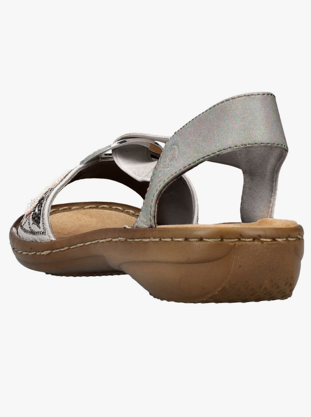 Rieker Sandalette aus Lederimitat, von Rieker - hellgrau