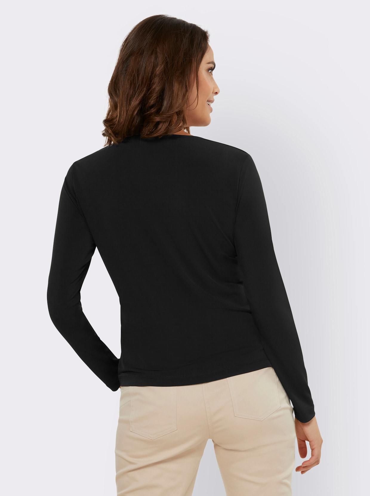 heine Shirt met V-hals - zwart