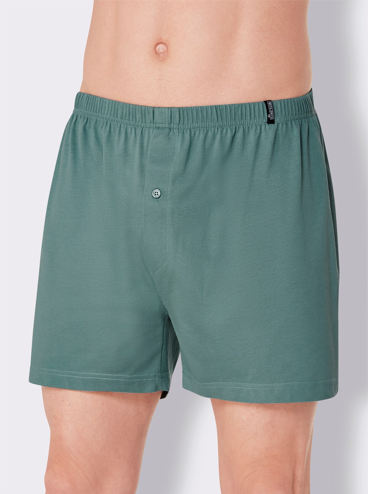 KINGsCLUB Boxershorts - 2x jade gestreept + 1x jade