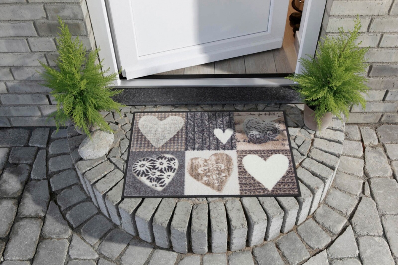 Salonloewe Fußmatte - grau-beige