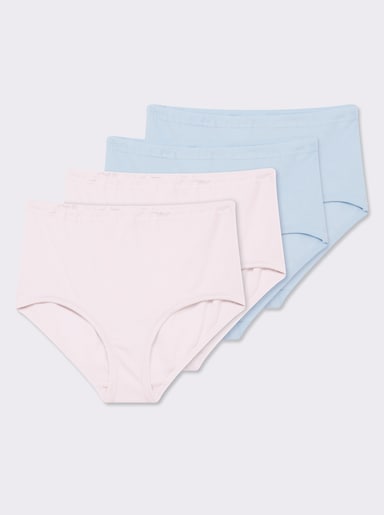 wäschepur Slip in Frottee-Qualität - 2x rose + 2x bleu
