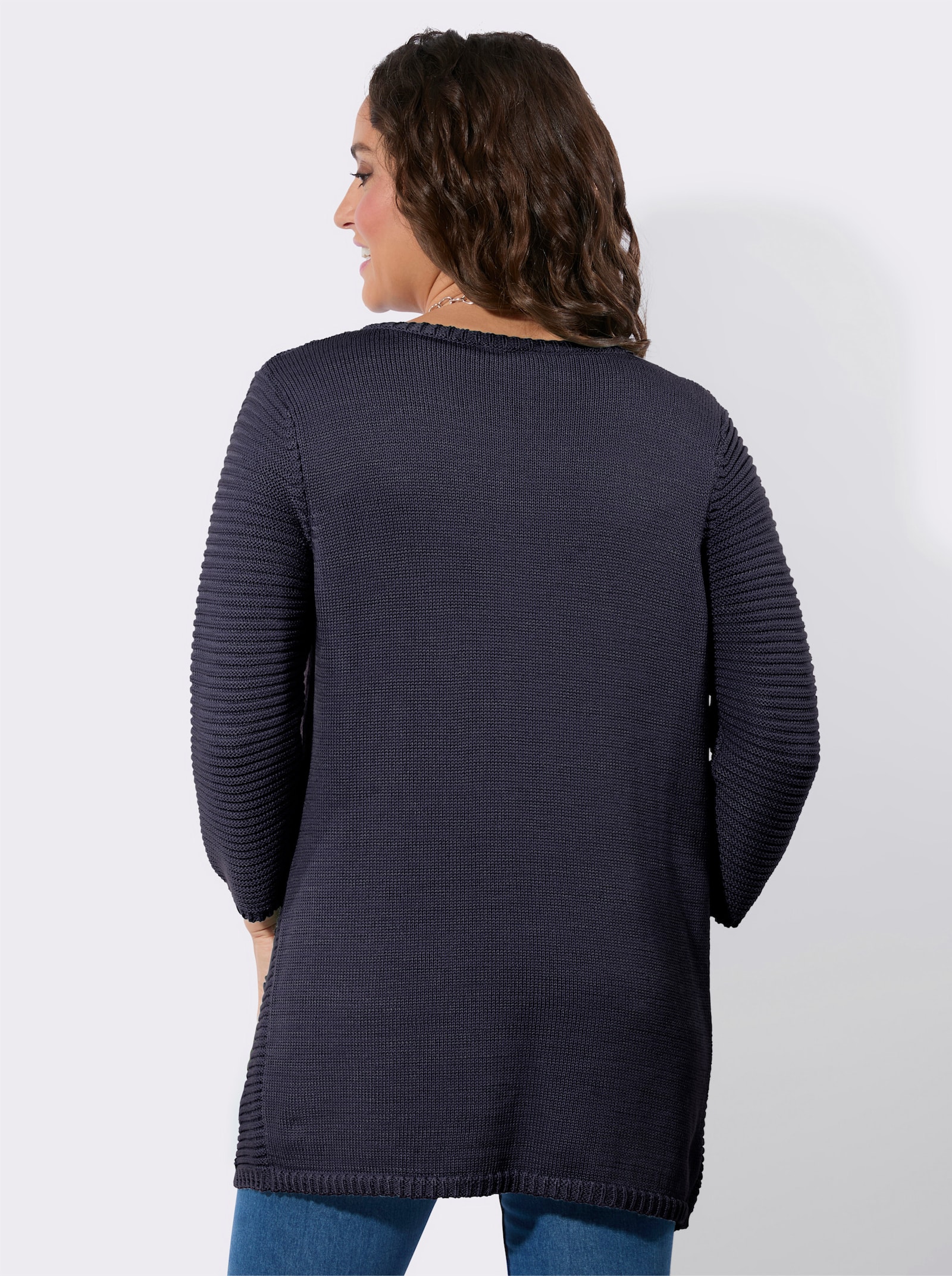 Strickjacke ohne Verschluss - marine