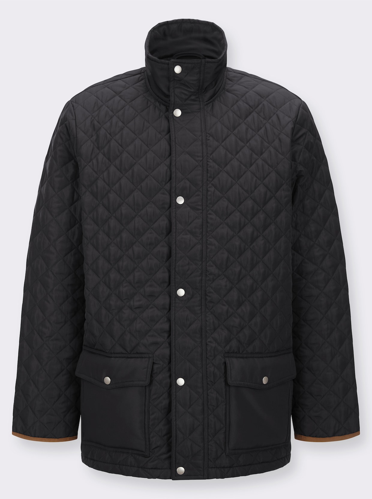 Steppjacke im Rautenmuster - schwarz