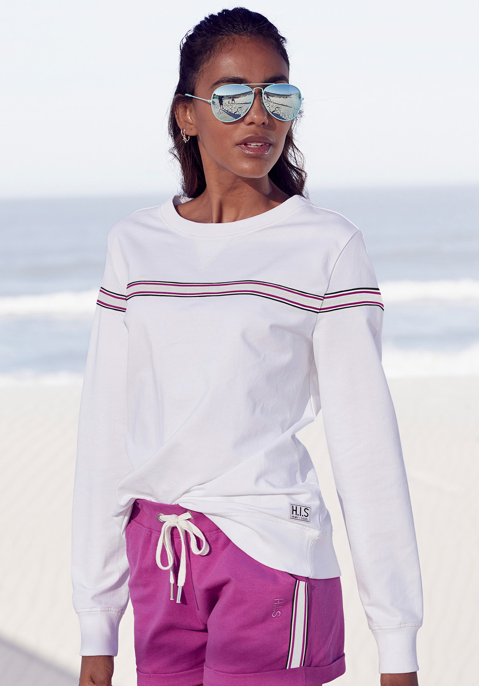 H.I.S Sweater - weiss