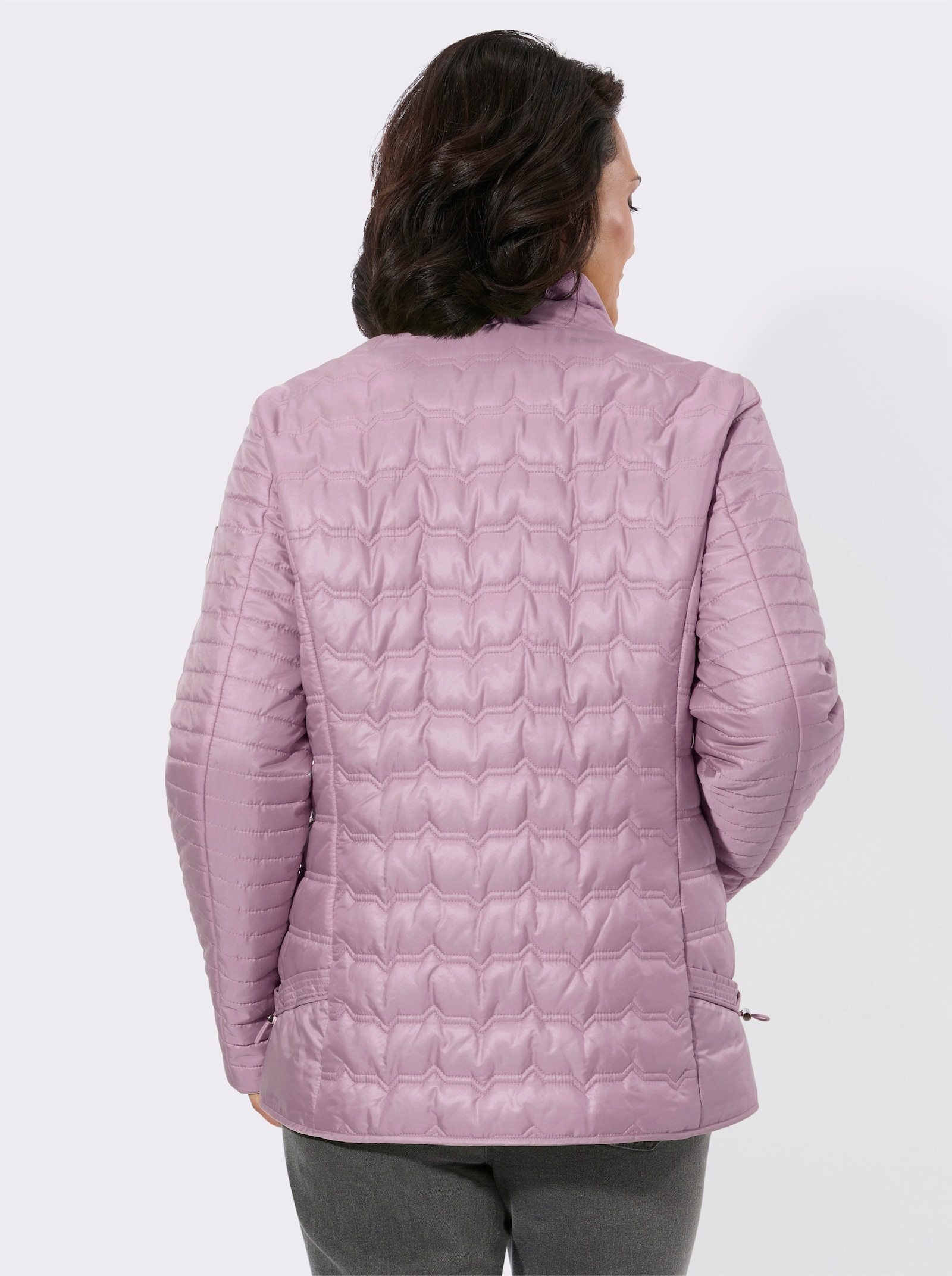 Steppjacke in kontrastreicher Verarbeitung - mauve