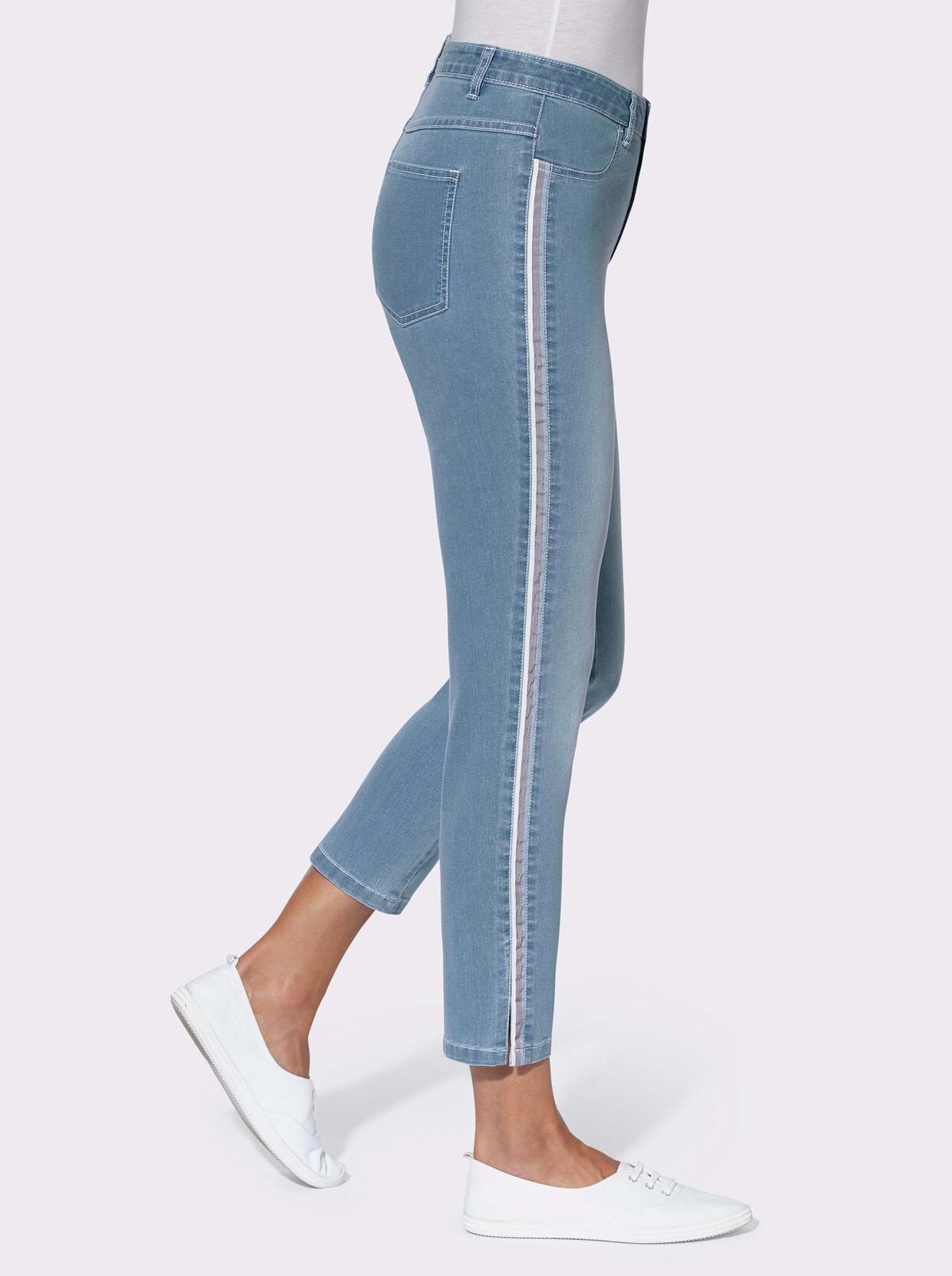 Ankle jeans - blue-bleached