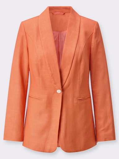 Blazer mit Leinen-Anteil - papaya