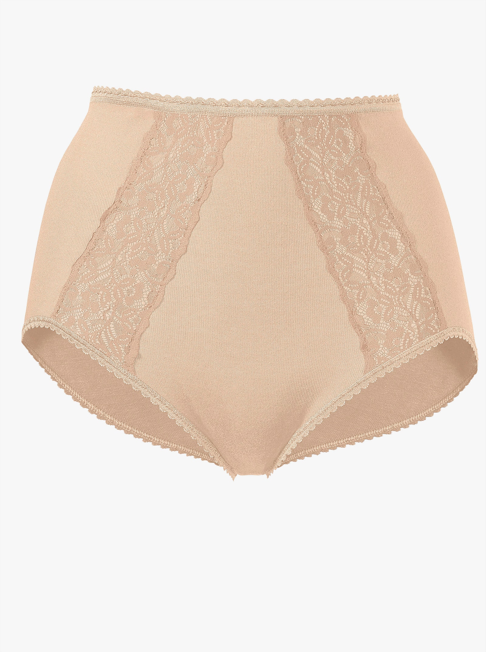 wäschepur Taillenslip mit elastischem Spitzeneinsatz - elfenbein