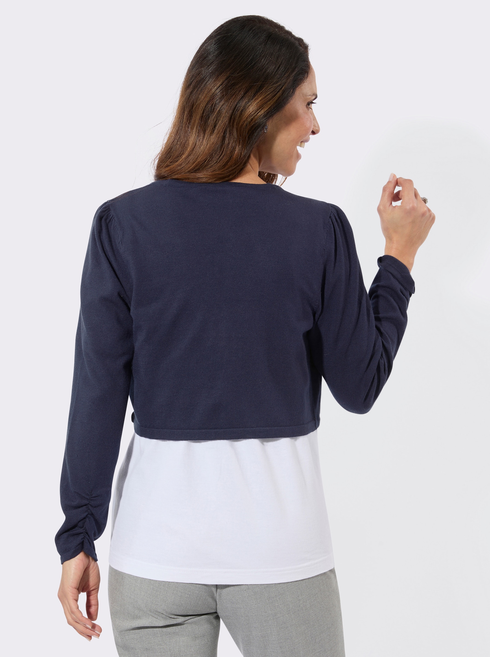 Bolero in offener Form - marine