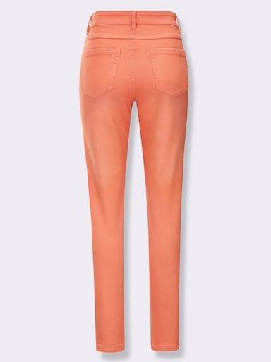  5-Pocket-Jeans mit Ziernähten - papaya