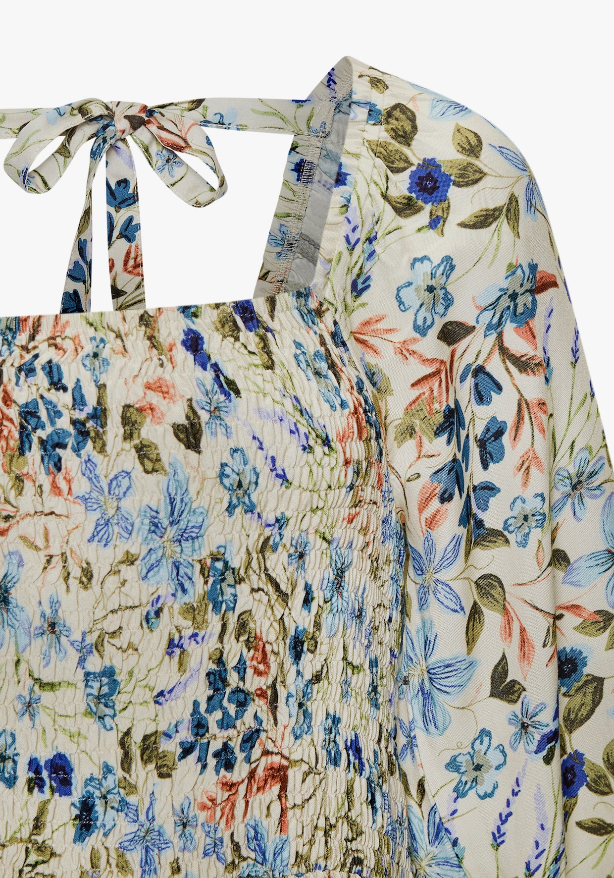 Buffalo Maxi-jurk - crème/blauw bedrukt