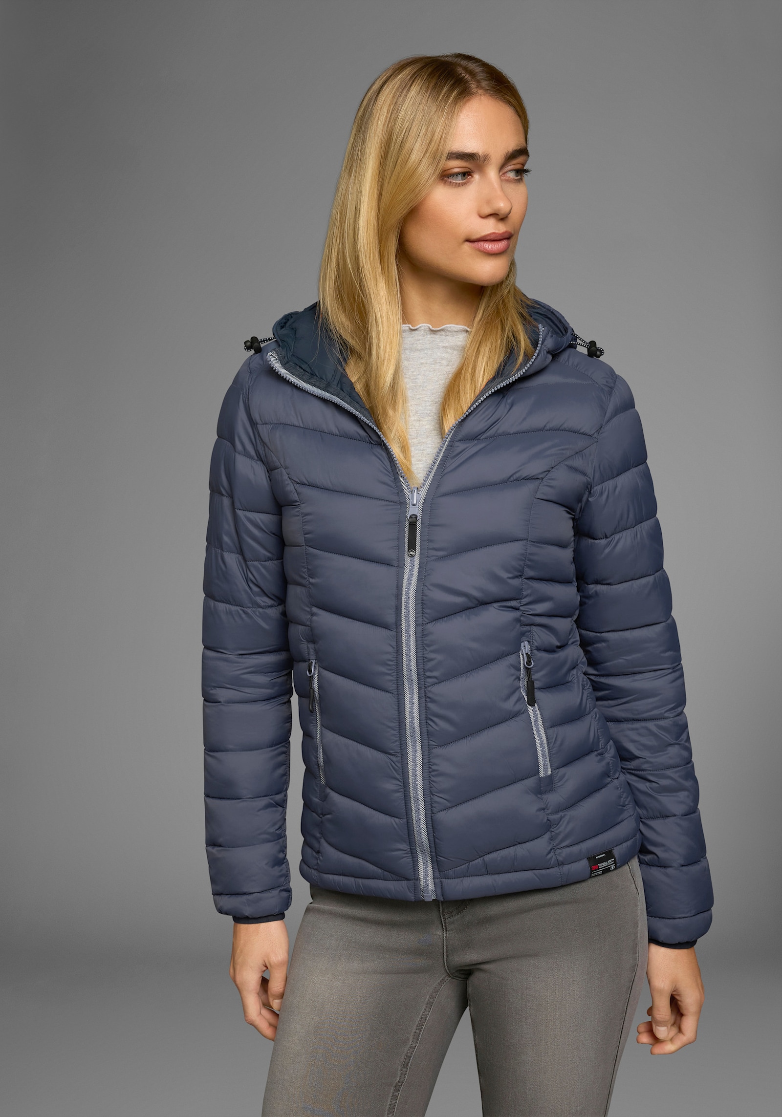 Polarino Steppjacke - rauchblau