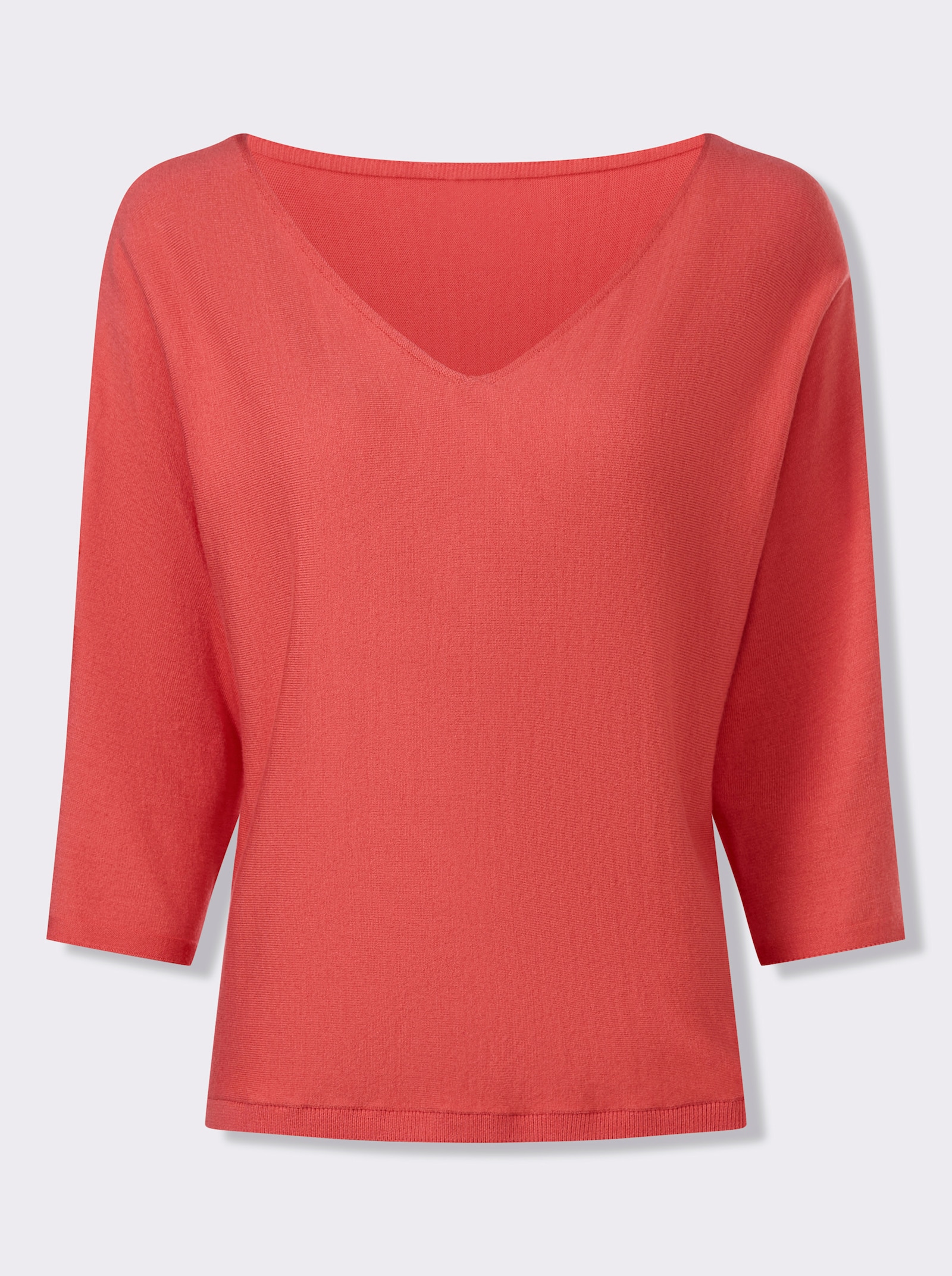 heine 3/4 Arm-Pullover in Oversized-Form - koralle