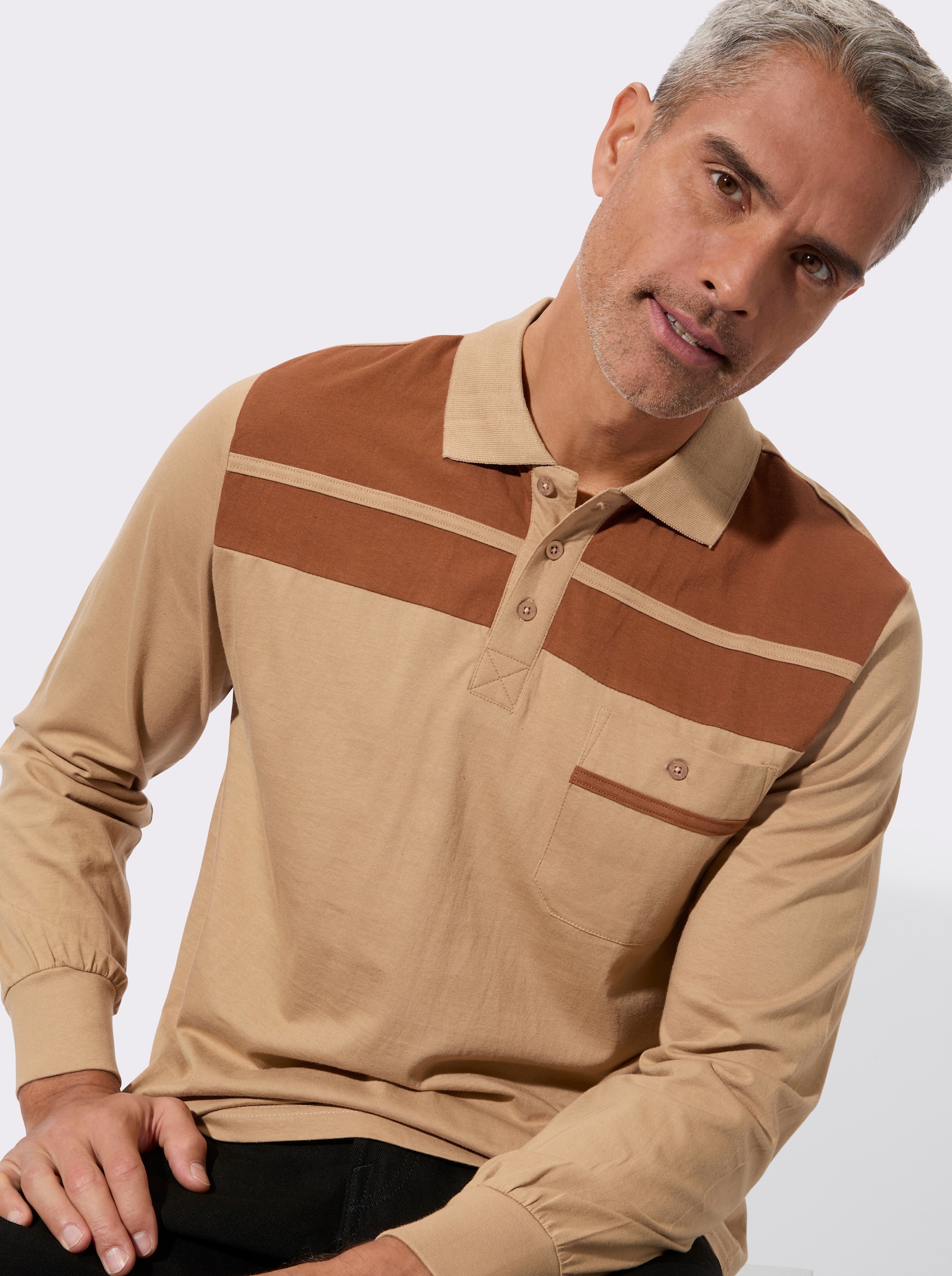 Poloshirt - camel-cognac