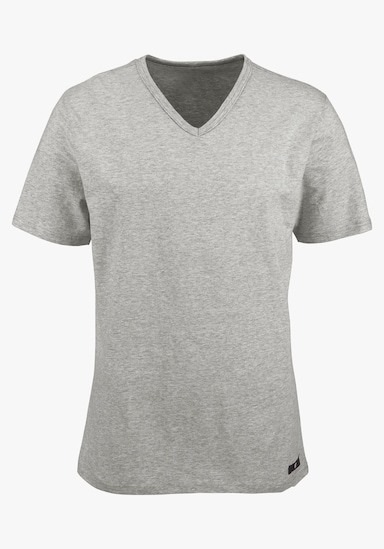H.I.S Unterziehshirt - marine, grau-meliert