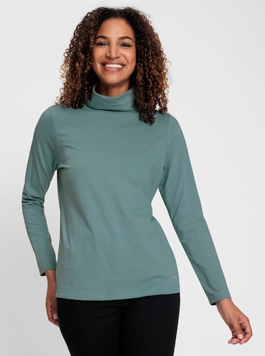 Rollkragenshirt mit langen Ärmeln - jade