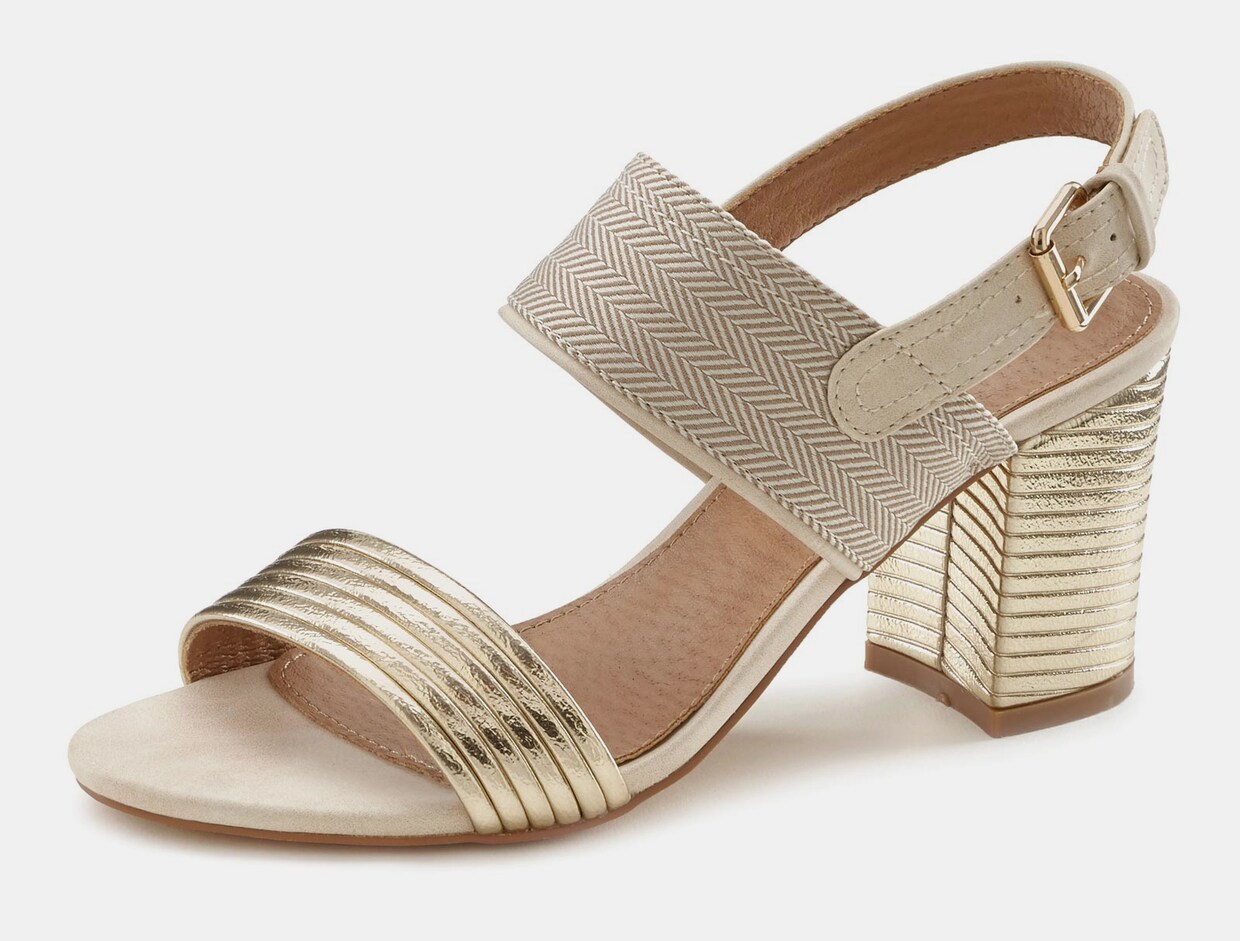 LASCANA Sandalette - goldfarben