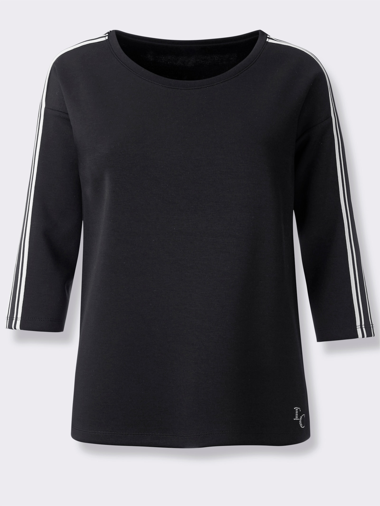 heine Sweatshirt mit Modal - schwarz