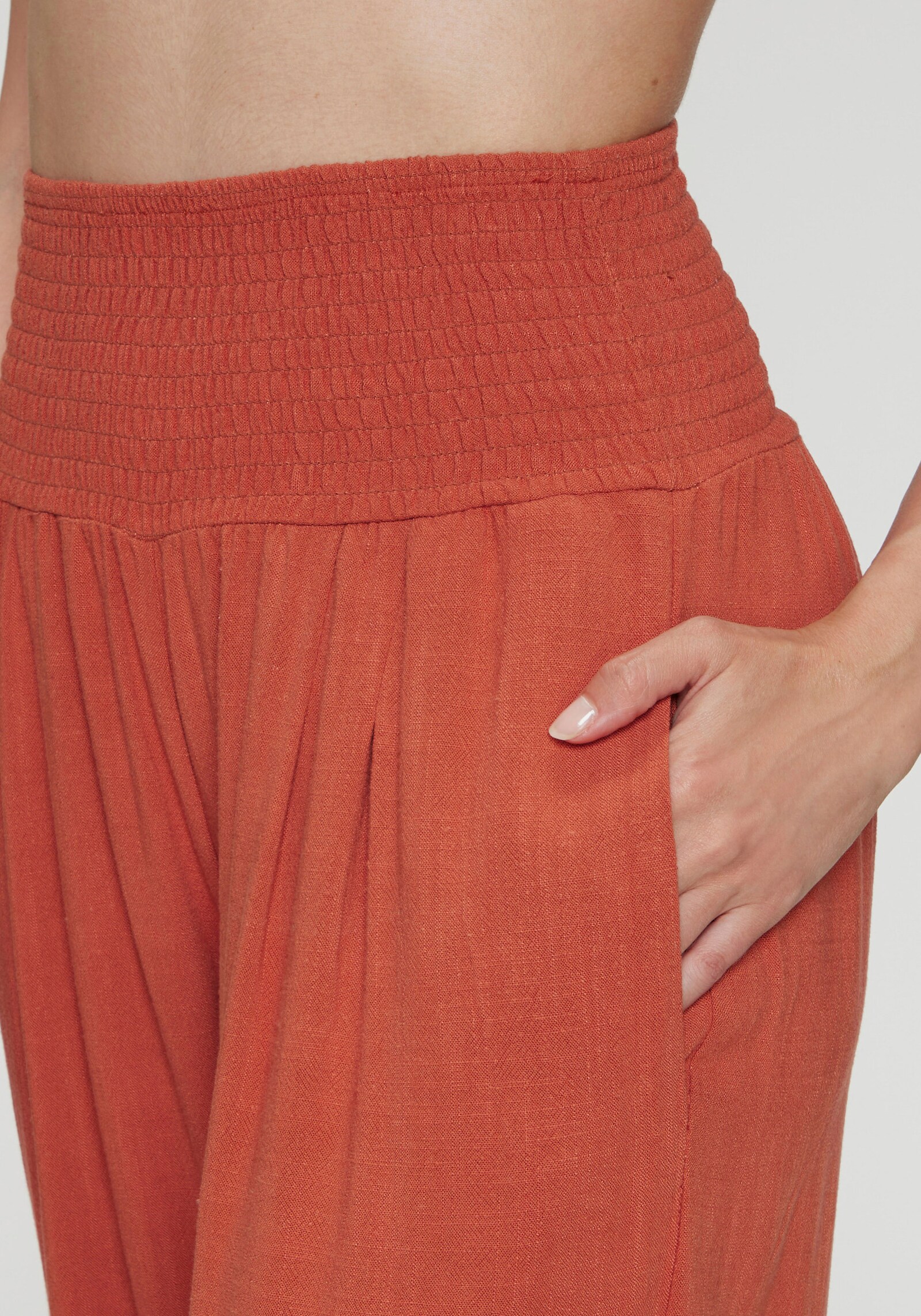 French Connection Pantalon en lin - couleur rouille