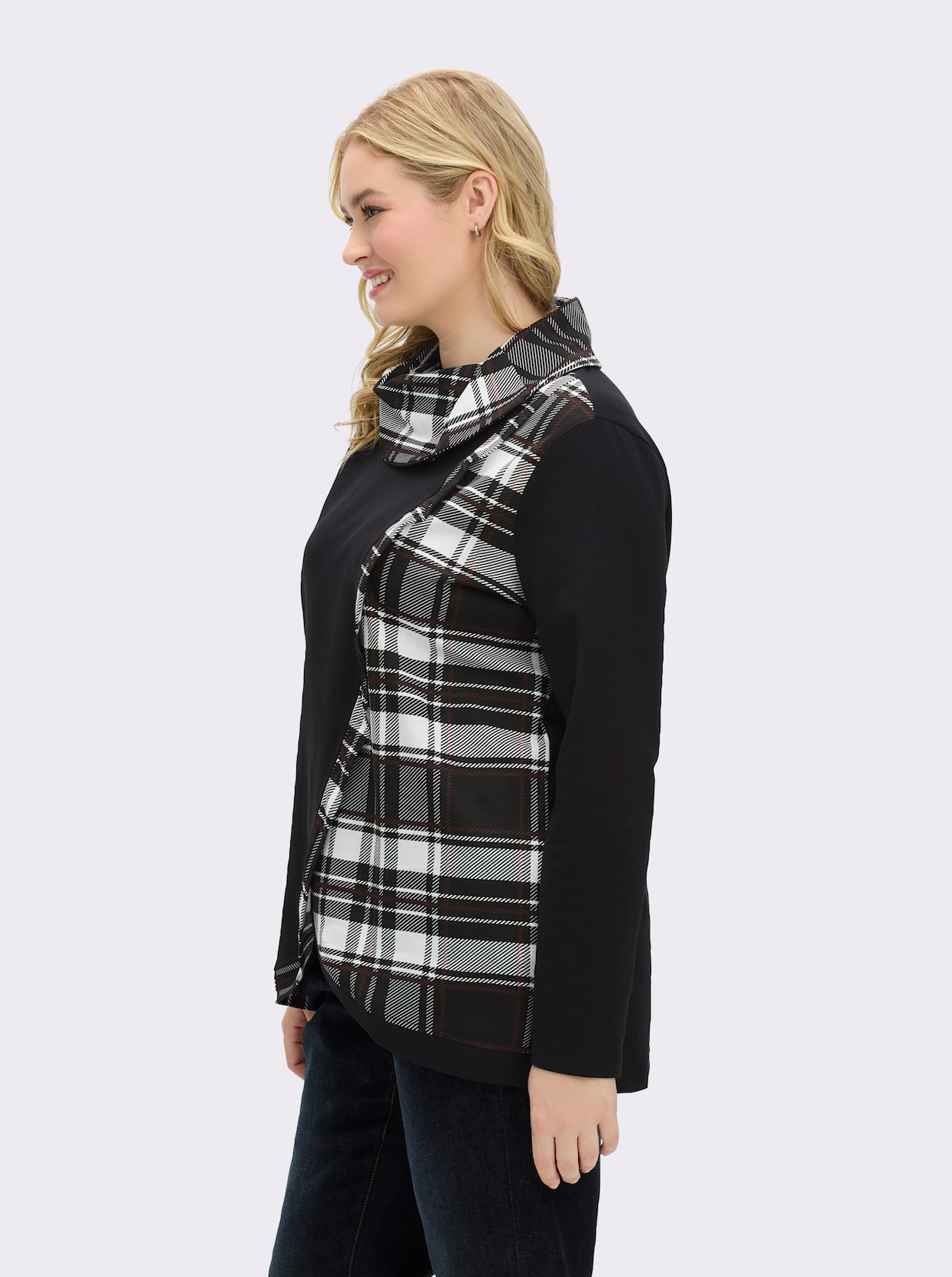 Sweatshirt - schwarz-gemustert