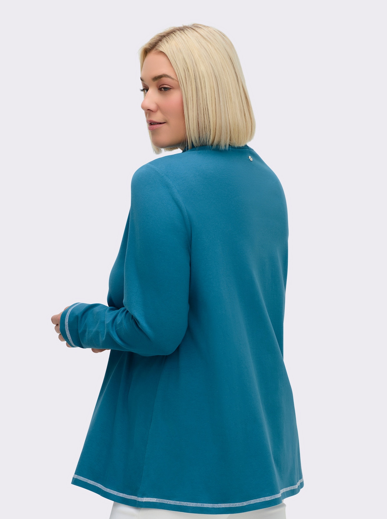 sheego Rollkragenshirt - topas-ecru