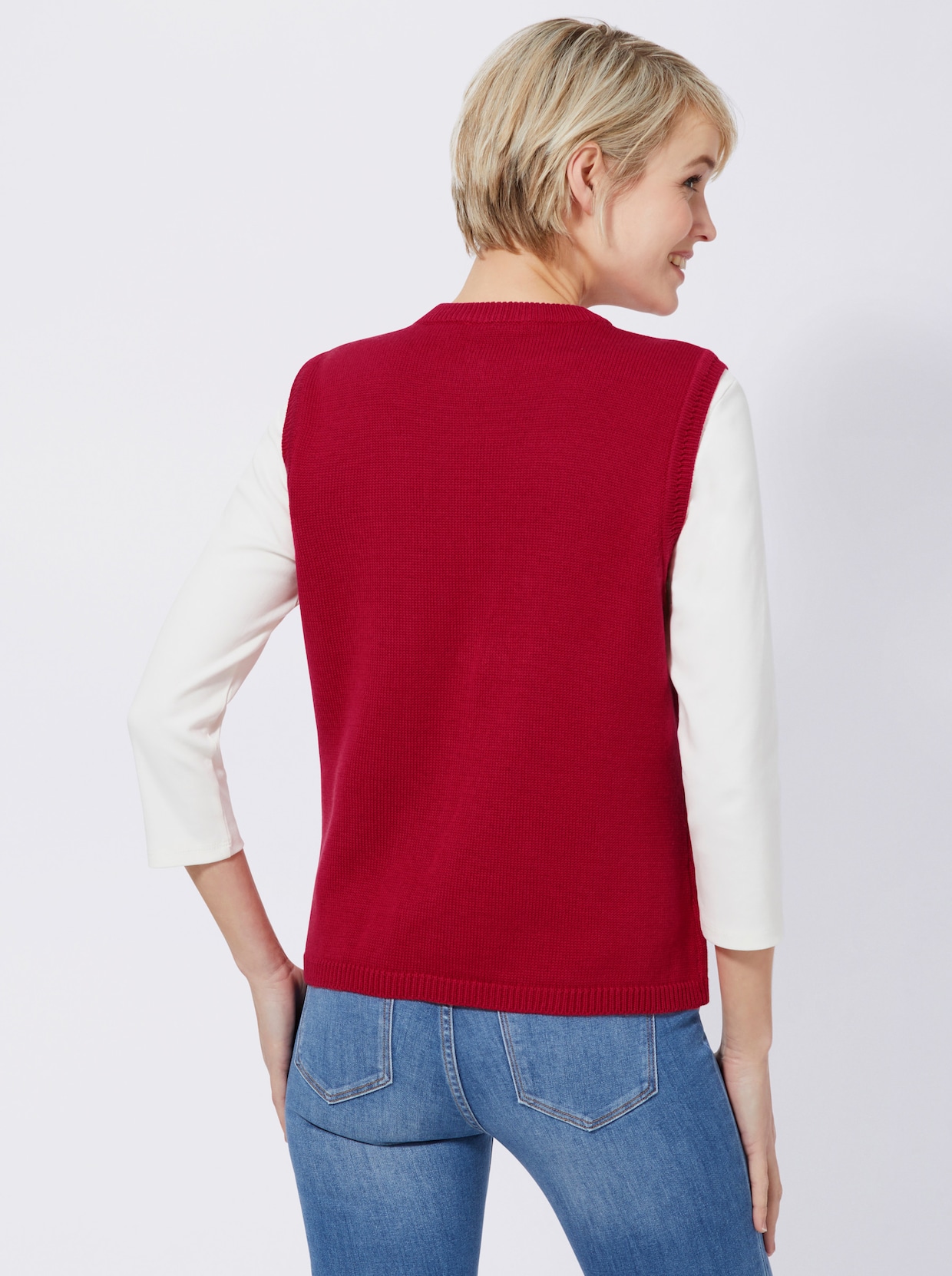 Mouwloos vest - rood