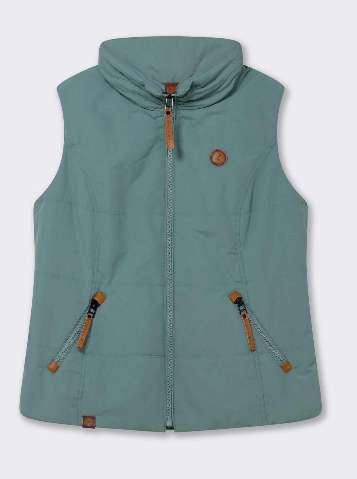 Steppweste in Microfaser-Qualität - jade