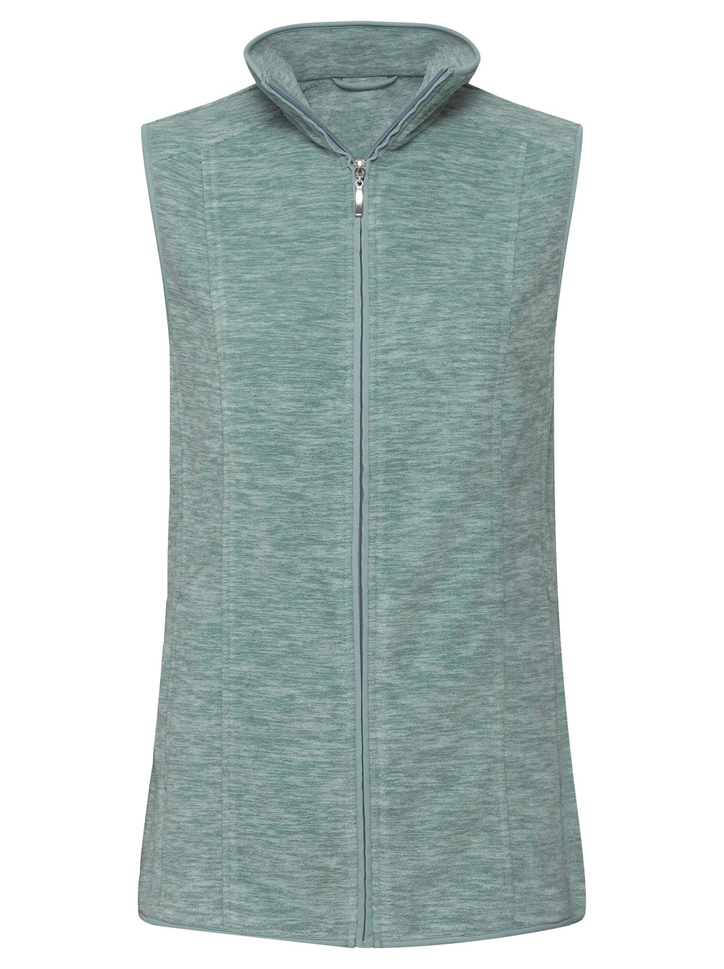 Fleece-Weste - mint-meliert