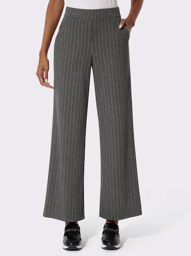 Ascari Schlupfhose mit Streifenmuster - anthrazit-hellgrau-meliert