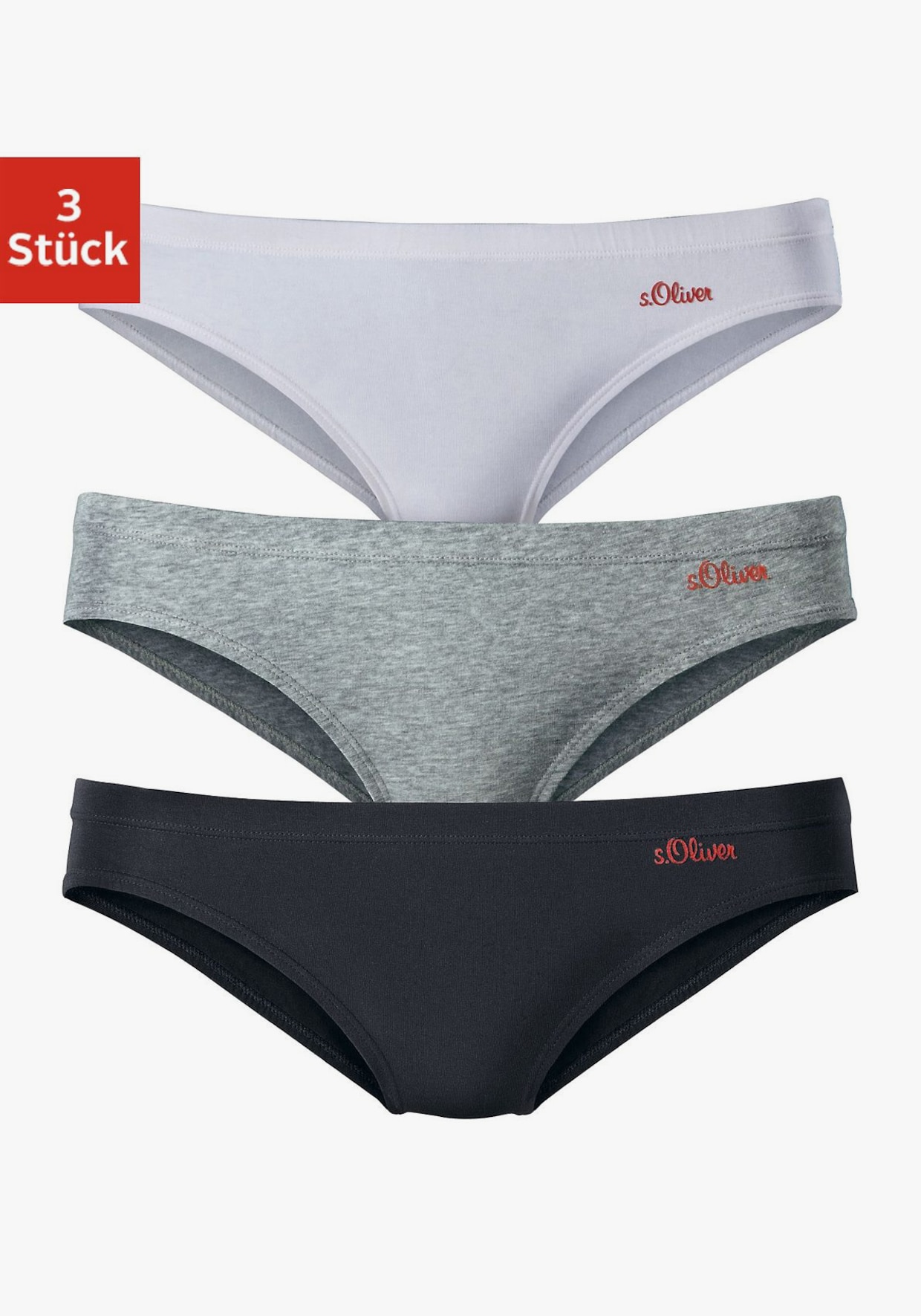 s.Oliver Bikinislip - grijs, zwart, wit