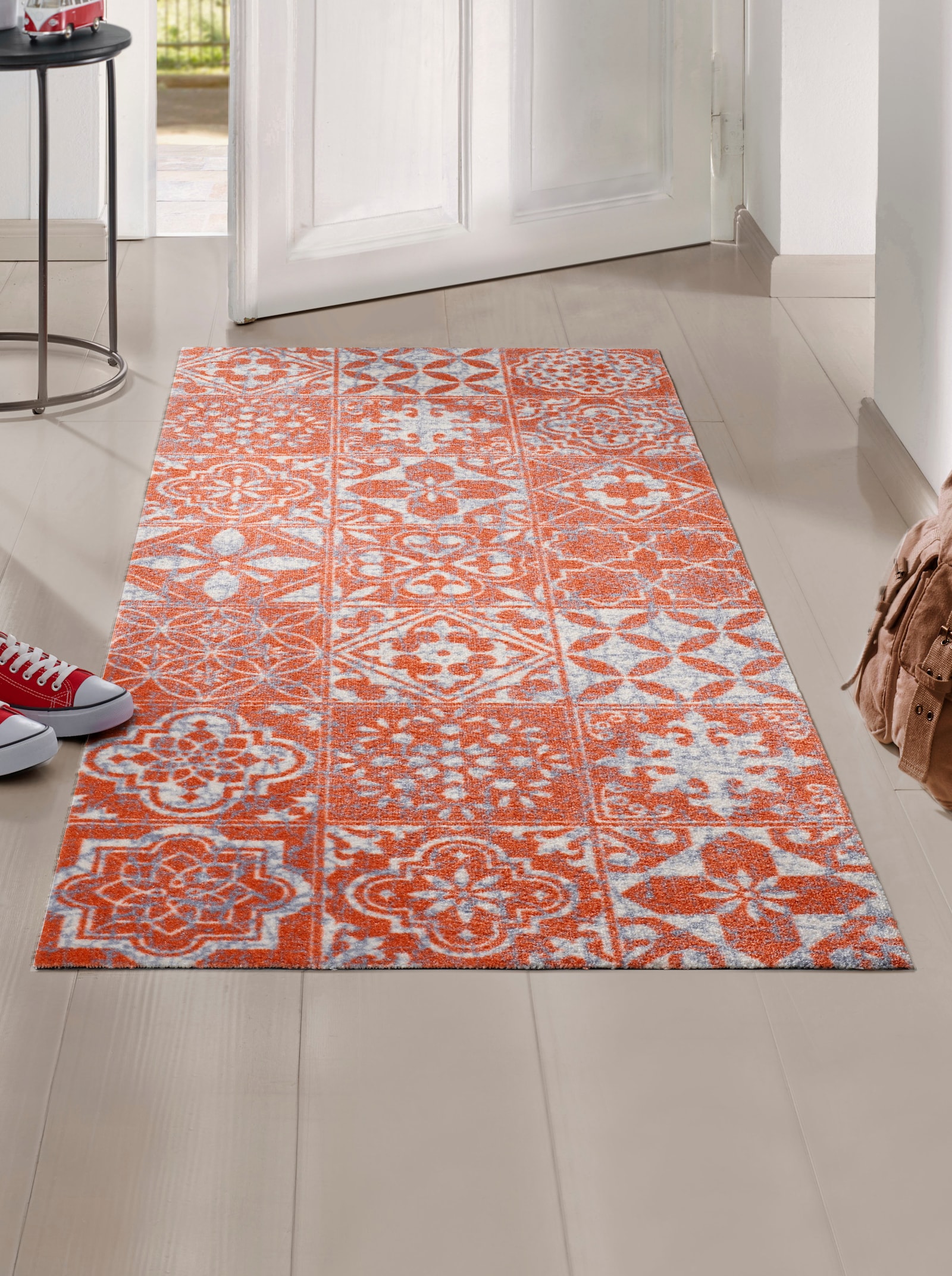 wash+dry by Kleen-Tex Paillasson - terre cuite-blanc