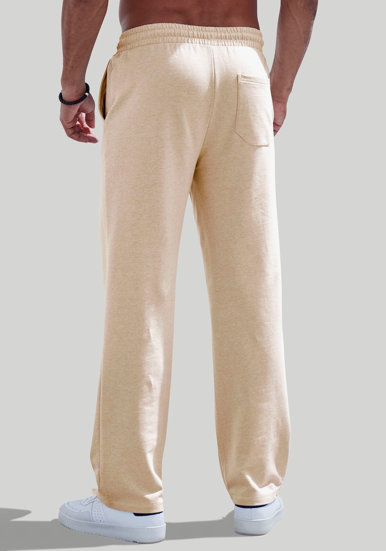 Sweatbroek - beige gemêleerd