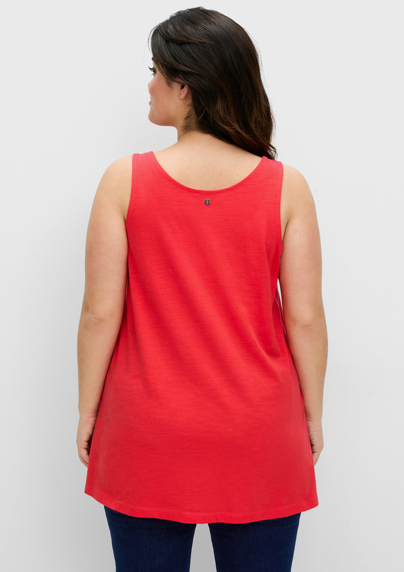 sheego Longtop mit Knotendetail am Träger - hummer