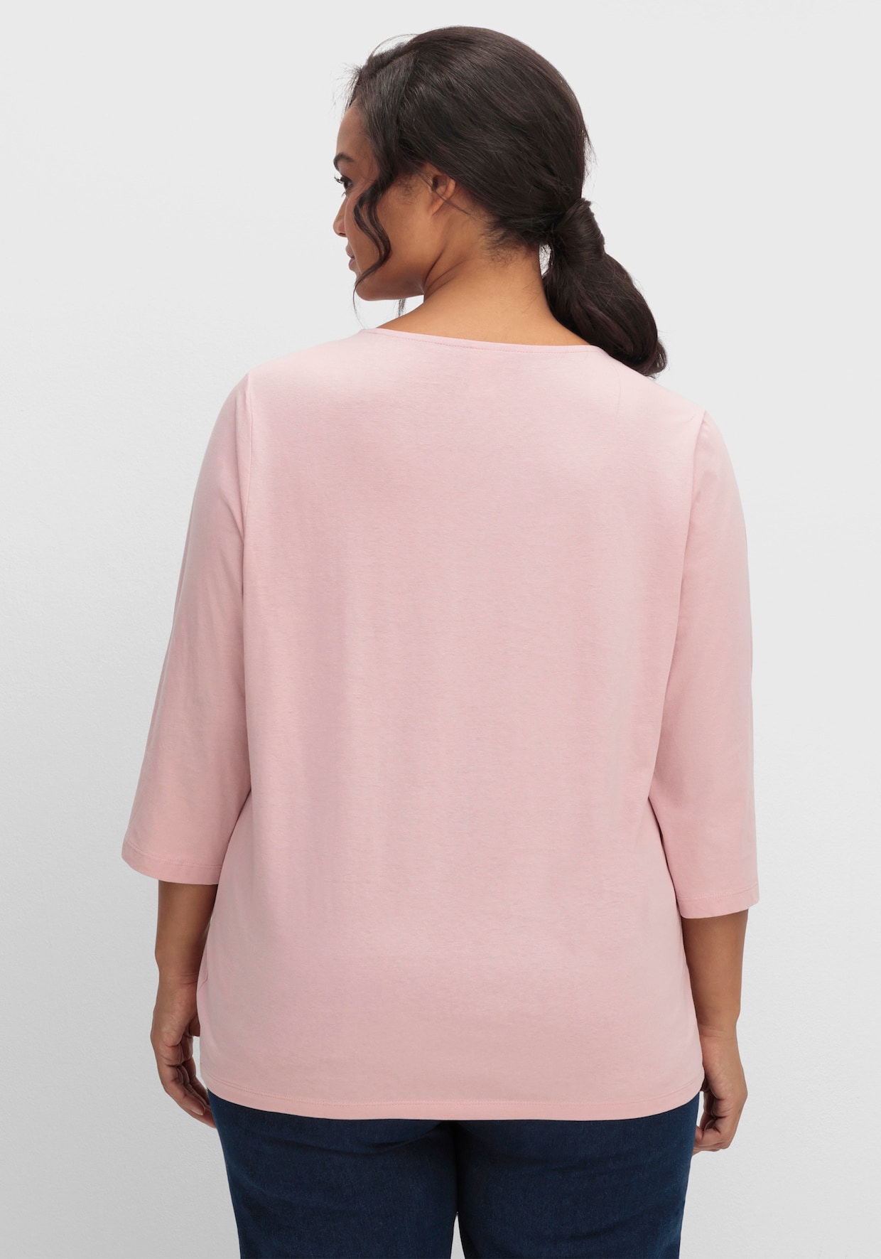 3/4-Arm-Shirt - hortensie-schwarz