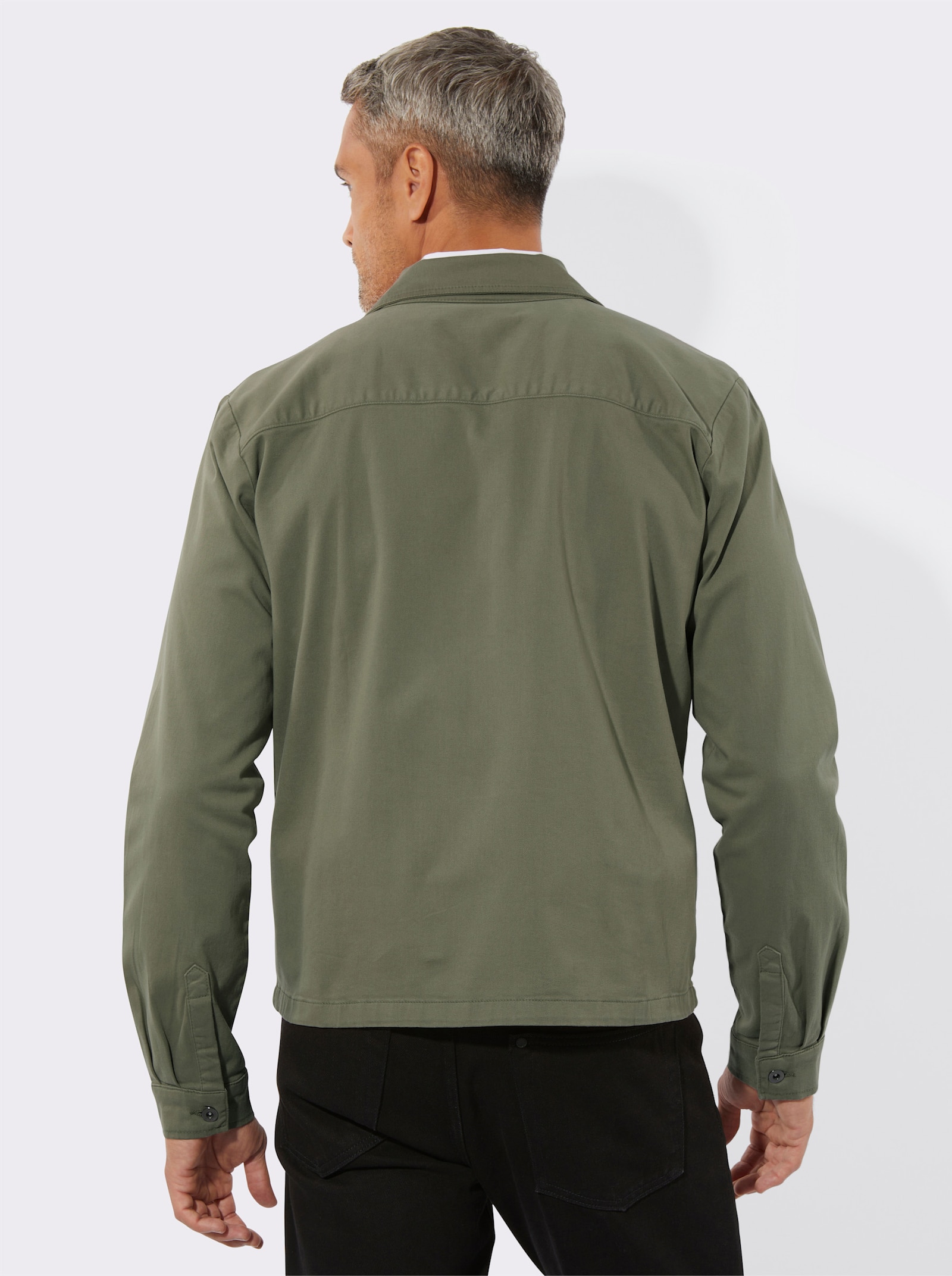 Jacke in Twill-Qualität - khaki