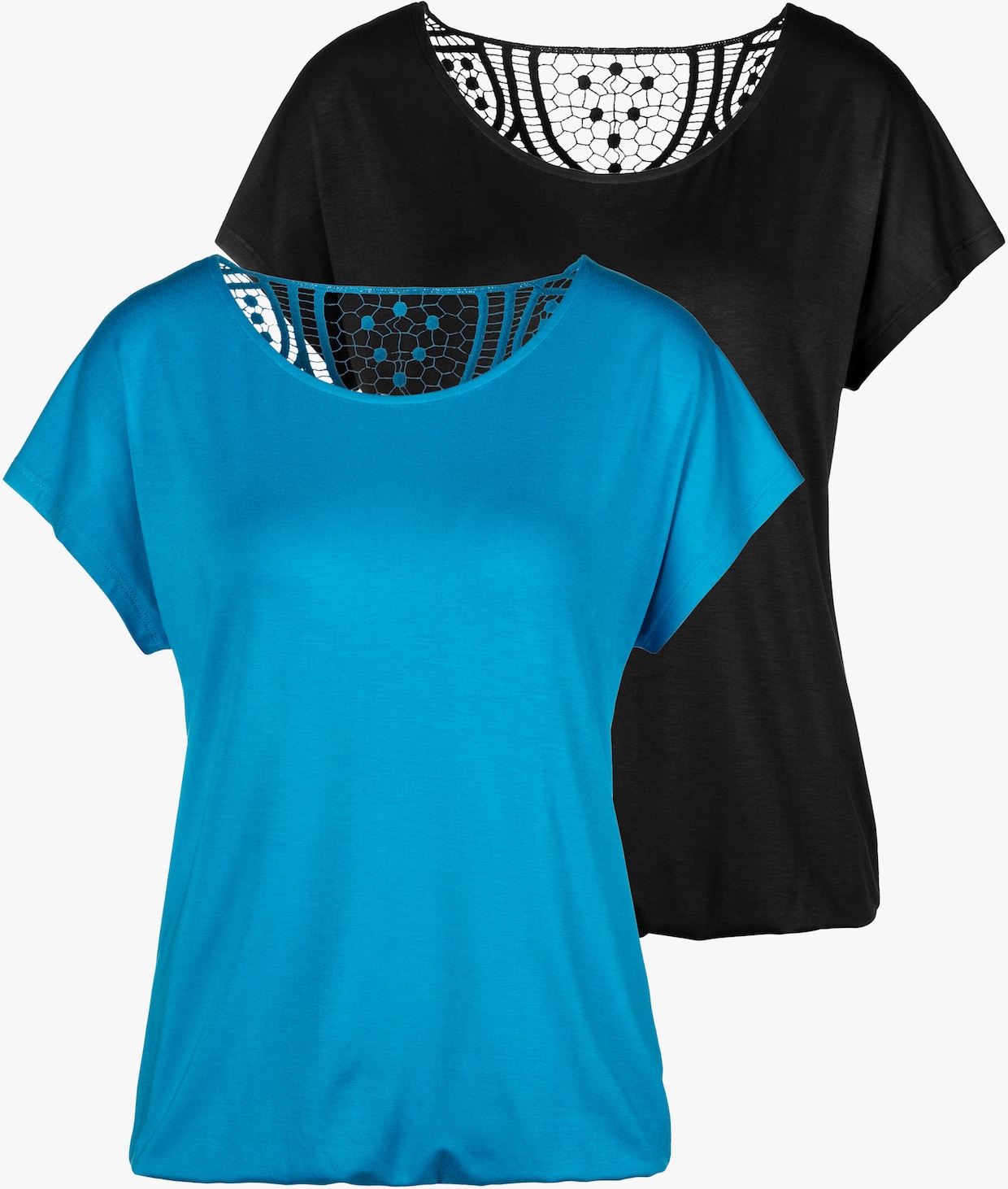Vivance T-shirt - turquoise, zwart